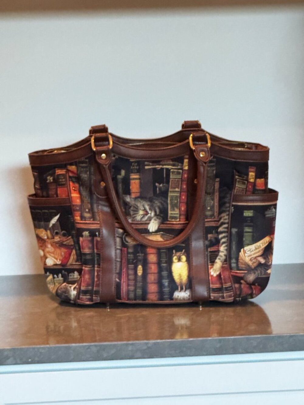 The Bradford Exchange Charles Wysocki Classic Cat Tails Tote Bag EUC - Picture 8 of 13